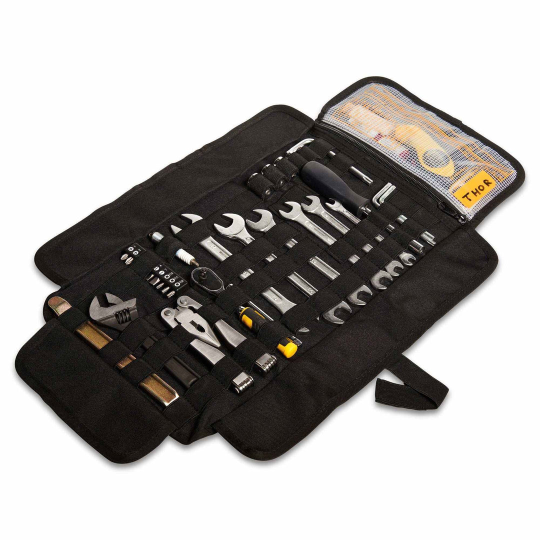 Mjölnir tool roll motorcycle tool organizer with elastic loops and MOLLE webbing