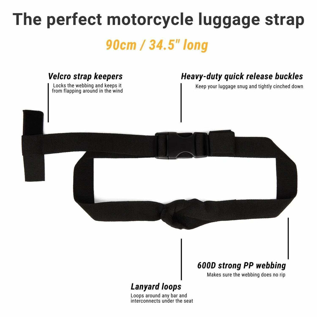 Ragnarök Cinch Straps V1 with quick-release buckles for secure motorcycle luggage - motorcycle cinch straps