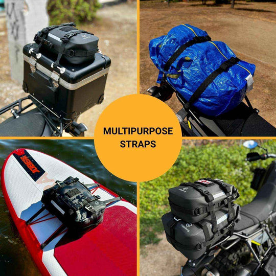 Ragnarök Cinch Straps V1 with quick-release buckles for secure motorcycle luggage - motorcycle cinch straps