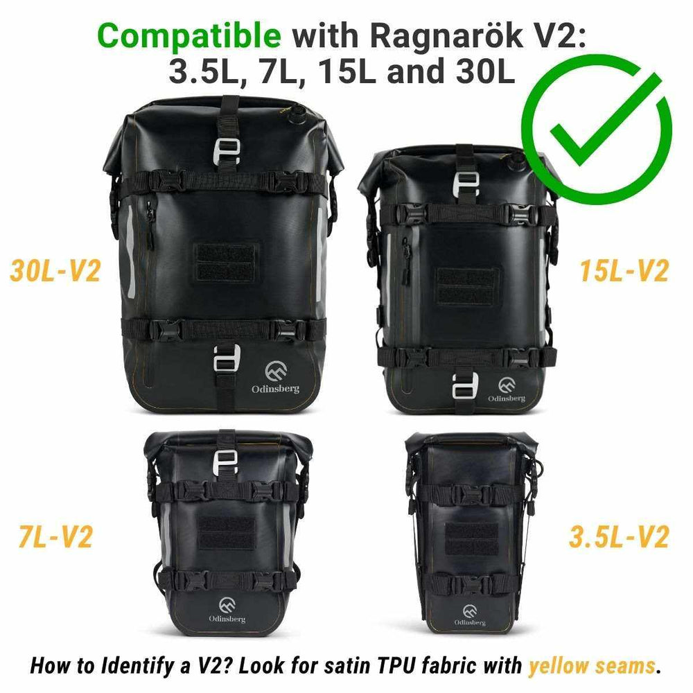 Odinsberg Ragnarök V2 motorcycle luggage tie down cinch straps