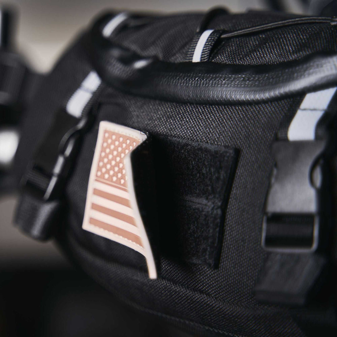 Valhalla 3L Bar Bag mounted on motorcycle handlebar